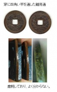 穿に四角い棹を通した離用通 穿に四角い棹を通した離用通